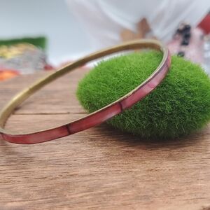 Elegant Pink Mother Of Pearl Bangle Bracelet B3007